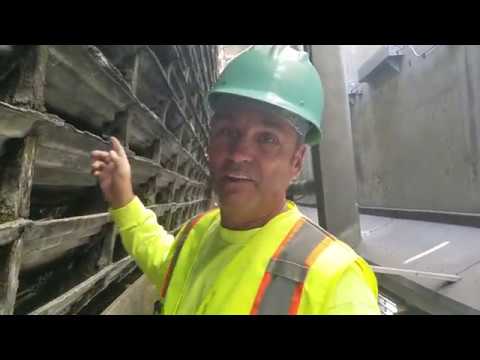 Transite removal from cooling tower in K Town